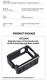 For insta360 go3/go3sMount Camera Cage 1/4 Protective Frame Cold Shoe Horizontal And Vertical Shooting Magnetic Quick Release Expansion Accesorries