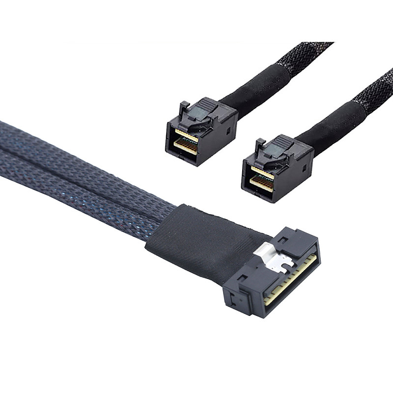 PCIE Slimline LP Low Profile Adapter Cable SFF-8654 8I to 2x SFF-8643 Connection Cable