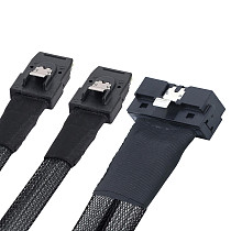 PCIE Slimline LP Low Profile Adapter Cable SFF-8654 8I to 2x SFF-8087 Connection Cable