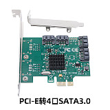5Gbps PCIE x1 to 4 Ports SATA 3.0 III Controller PCI-E to SATA3.0 Card Hub Adapter Expansion Card PCI Express Adapter Converter
