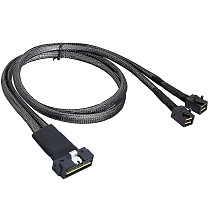 PCIE Slimline LP Low Profile Adapter Cable SFF-8654 8I to 2x SFF-8643 Connection Cable
