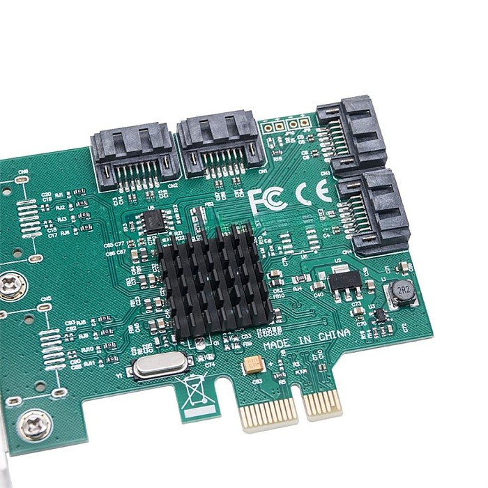 5Gbps PCIE x1 to 4 Ports SATA 3.0 III Controller PCI-E to SATA3.0 Card Hub Adapter Expansion Card PCI Express Adapter Converter