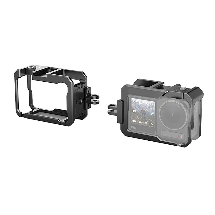 Aluminum Alloy Camera Cage for DJI ACTION 4 3 Metal Cage Full Protective Frame with Cold Shoe Mount Sports Camera Accessories