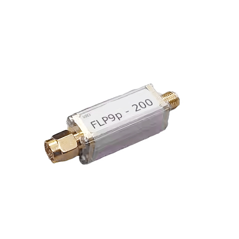 200MHz/250MHz Flat Passband 9th Step Low Pass Filter Discrete LC Components Small Size Form Factor SMA Female to Male Interface