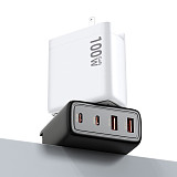 Fast Charger for DJI AIR 3/Avata 2 Gallium Nitride Battery Charger Head 100W PD QC3.0 Foldable Drone Charger USB-A/Type-C Output