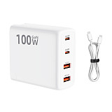 Fast Charger for DJI AIR 3/Avata 2 Gallium Nitride Battery Charger Head 100W PD QC3.0 Foldable Drone Charger USB-A/Type-C Output