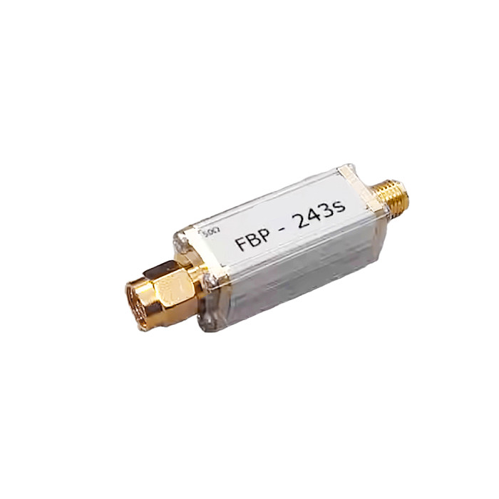243.95MHz SAW Bandpass Filter Small Size for Aviation Emergency Band Dedicated 300kHz Bandwidth with SMA Connector