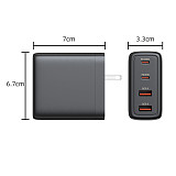 Fast Charger for DJI AIR 3/Avata 2 Gallium Nitride Battery Charger Head 100W PD QC3.0 Foldable Drone Charger USB-A/Type-C Output