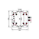 Tarot Distribution Board/12S Voltage Ammeter/high Current 100A Four-Axis Hub TL3302