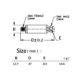 243.95MHz SAW Bandpass Filter Small Size for Aviation Emergency Band Dedicated 300kHz Bandwidth with SMA Connector