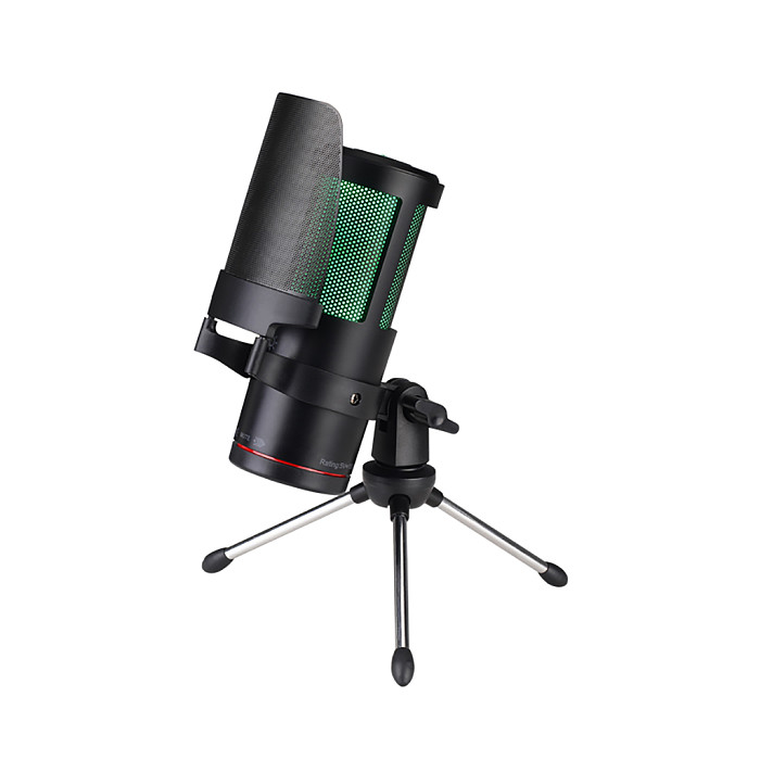 M8 USB Microphone/Computer/Mobile phone/Live Streaming/ Karaoke Recording/E-sports Game Microphone/ RGB Colorful Light