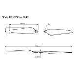 Tarot Propeller 14 Inch High-efficiency Folding Forward And Reverse Propeller Clamp Set 1455 TL100D35 For 4006-320KV TL2954 Motor