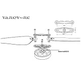 Tarot Propeller 14 Inch High-efficiency Folding Forward And Reverse Propeller Clamp Set 1455 TL100D35 For 4006-320KV TL2954 Motor