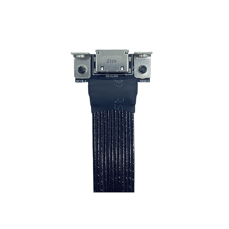 M.2 to Oculink 4i Extension Cable for M.2 Mkey NVME to SFF8612 Adapter Cable PCIe 4.0 X4 Gen4 Silver Plated Cable for PC Desktop