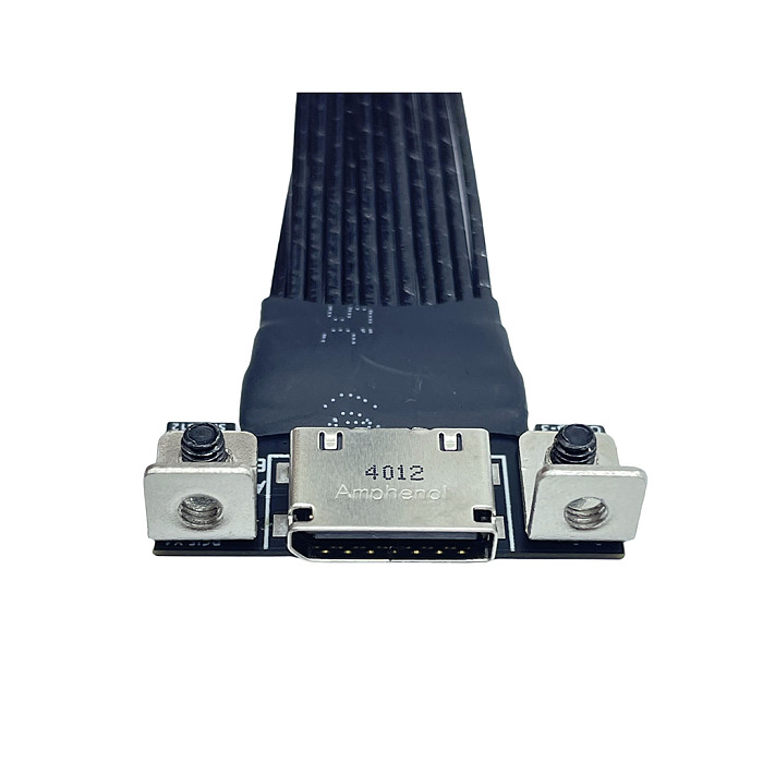 M.2 to Oculink 4i Extension Cable for M.2 Mkey NVME to SFF8612 Adapter Cable PCIe 4.0 X4 Gen4 Silver Plated Cable for PC Desktop