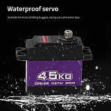 Waterproof Servo Robot Car 90-180°/270°/360° Hollow Cup All Metal Steel Teeth High-pressure Brushless High Torque Model Climbing Car Easy To Control