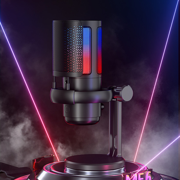 ME6P/ME6S USB Microphone Gaming Phone Voice Live Desktop RGB Recording Noise Reduction Capacitive Microphone