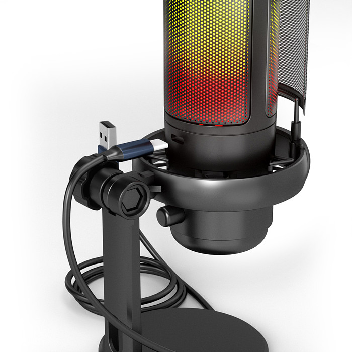 ME6P/ME6S USB Microphone Gaming Phone Voice Live Desktop RGB Recording Noise Reduction Capacitive Microphone