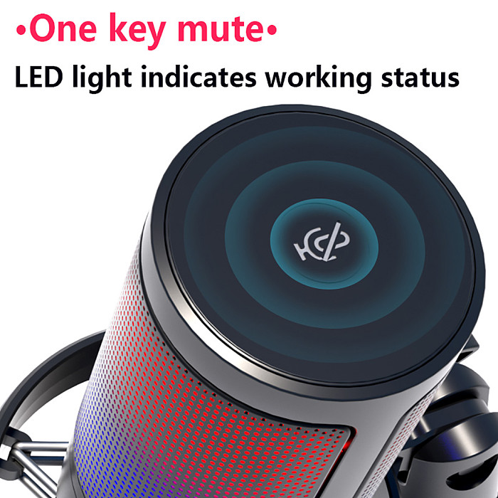 ME6P/ME6S USB Microphone Gaming Phone Voice Live Desktop RGB Recording Noise Reduction Capacitive Microphone