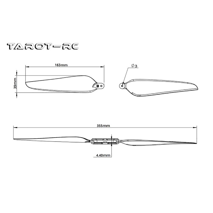 Tarot Propeller 14 inch Efficient Folding CW and CCW Propeller Holder Set 1455 TL100D35 Props for Hexacopter RC Muitirotor