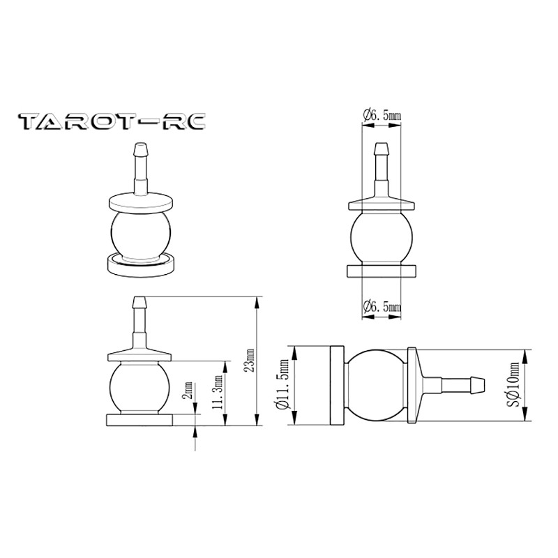 Tarot New Damping Ball/Gimbal Dampening Shock Ball/Small TL10A09