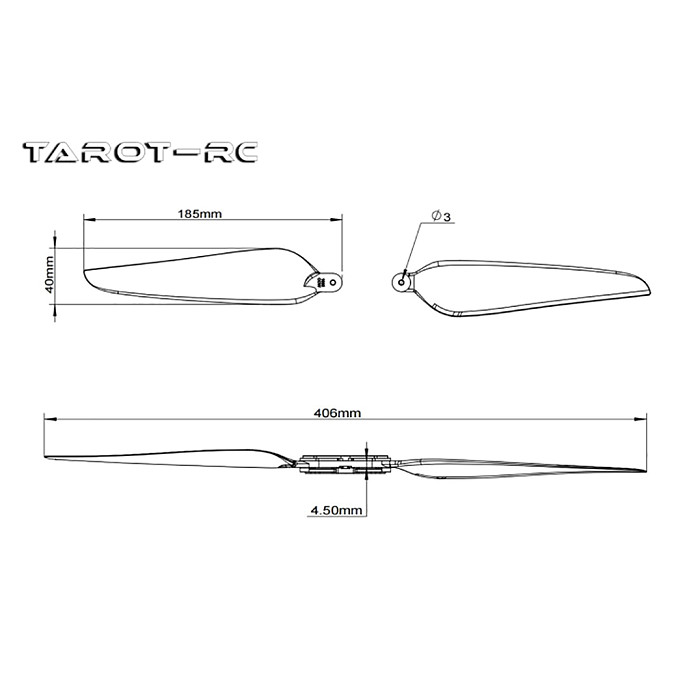 Tarot 1565 380mm/ 1665 406mm Folded Propeller CW/CCW Props For Octcopter Multi Rotor Drone Hexacopter