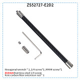 1/4 Screw Hole Extension Rod Double Head 12mm Carbon Fiber Tube Extended Shooting for DJI GOPRO Insta3 Sports Cameras