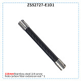 1/4 Screw Hole Extension Rod Double Head 12mm Carbon Fiber Tube Extended Shooting for DJI GOPRO Insta3 Sports Cameras