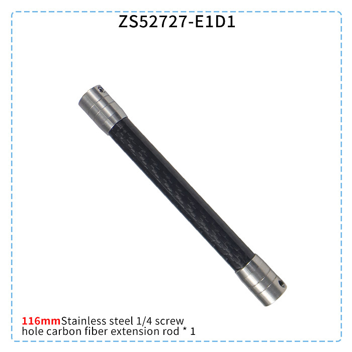 1/4 Screw Hole Extension Rod Double Head 12mm Carbon Fiber Tube Extended Shooting for DJI OSMO 360/GOPRO/Insta360 Sports Cameras
