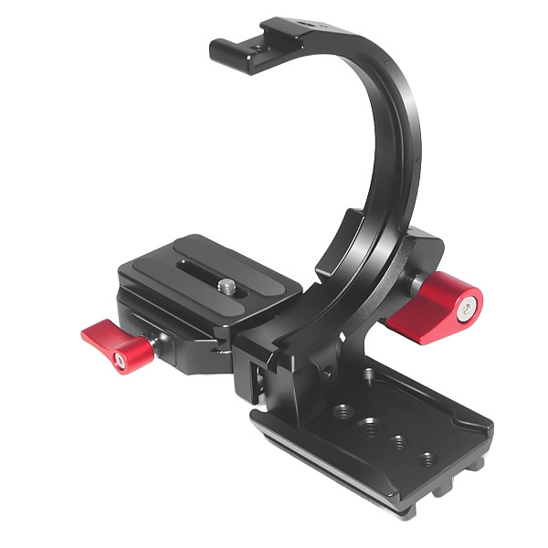 Semi-Circular Camera Lens Support Bracket Horizontal Vertical Photography for Sony Canon Nikon Fuji Video SLR Vlog Tripod Holder