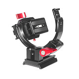 Semi-Circular Camera Lens Support Bracket Horizontal Vertical Photography for Sony Canon Nikon Fuji Video SLR Vlog Tripod Holder