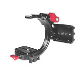 Semi-Circular Camera Lens Support Bracket Horizontal Vertical Photography for Sony Canon Nikon Fuji Video SLR Vlog Tripod Holder