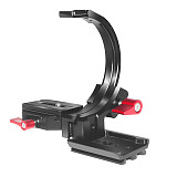 Semi-Circular Camera Lens Support Bracket Horizontal Vertical Photography for Sony Canon Nikon Fuji Video SLR Vlog Tripod Holder