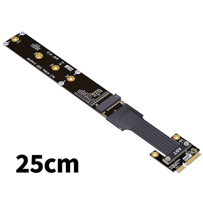 (ADT-LINK） Mini PCIe Wireless Network Adapter M.2 NVME SSD Extension Cable PCIe 4.0 3.0