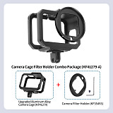 For GOPRO13/12/11/10/9 Upgrade Magnetic Folding Card Protection Frame Camera Cage Expandable Installation M52 Filter Sports Camera