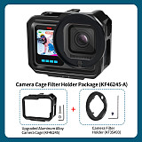 For GOPRO13/12/11/10/9 Upgrade Magnetic Folding Card Protection Frame Camera Cage Expandable Installation M52 Filter Sports Camera