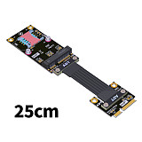 PCIe 3.0/4.0x1 mini-PCIe to mini-pcie Male to Female Extension Cable for Wireless Network Card to Motherboard Connection Cord
