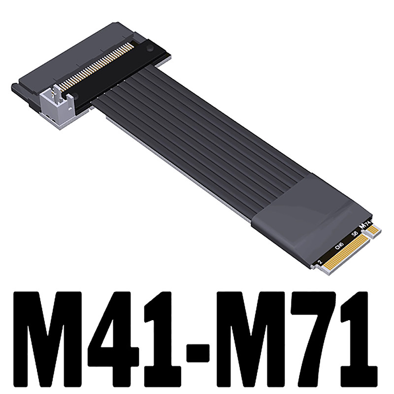 (ADT Link) M.2 NVMe Extension Adapter to U.2 SFF8639 SSD Solid State Drive PCIE 4.0x4 Full Speed (M41-M71 With Power Cord)