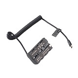 Type C USB to NP-F550 Analog Dummy Battery With Spring Wire For Sony F530 F550 F570 F750 F770 F970 Camera External Power Supply