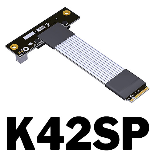 (ADT Link) PCIe x4 Extension Adapter Supports NVMe Solid-state Drive Interface PCIe 4.0x4 Full Speed K42SP With Power Cord