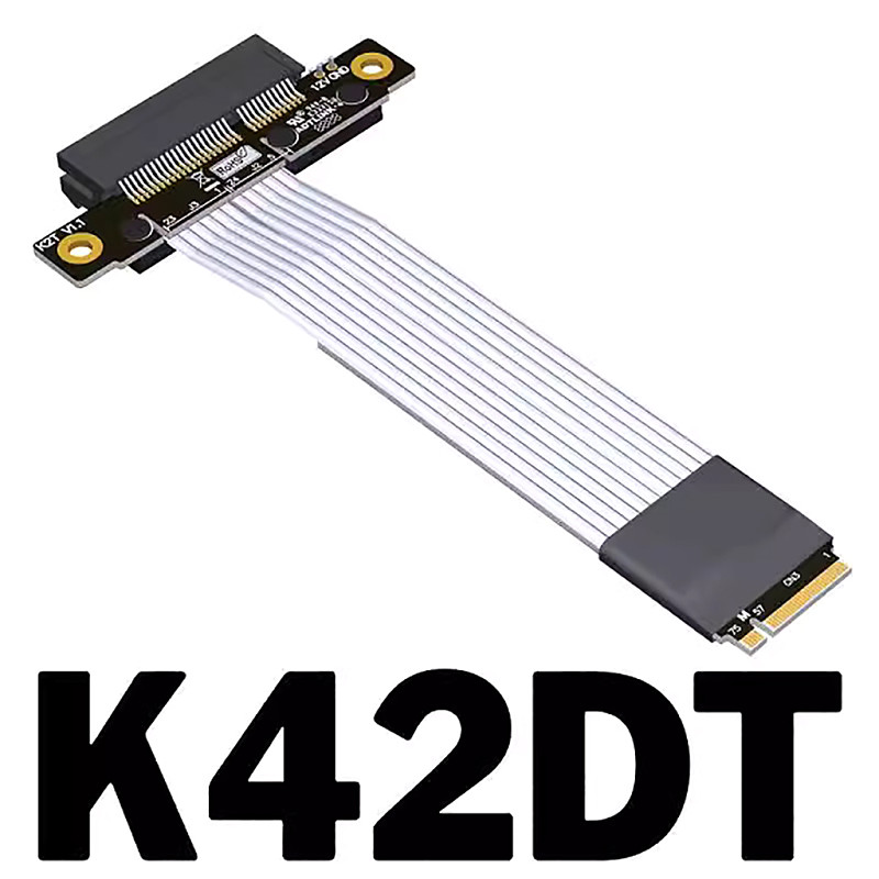ADT-Link PCIe x4 Extension Adapter Cable Support NVMe SSD Interface PCIE 4.0x4 Full Speed K42DT with Power Cord