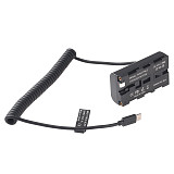 Type C USB to NP-F550 Analog Dummy Battery With Spring Wire For Sony F530 F550 F570 F750 F770 F970 Camera External Power Supply