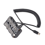 Type C USB to NP-F550 Analog Dummy Battery With Spring Wire For Sony F530 F550 F570 F750 F770 F970 Camera External Power Supply
