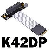 ADT-Link PCIe x4 Extension Adapter Cable Support NVMe SSD Interface PCIE 4.0x4 Full Speed K42DW K42DP K42DT-TU With Power Cord