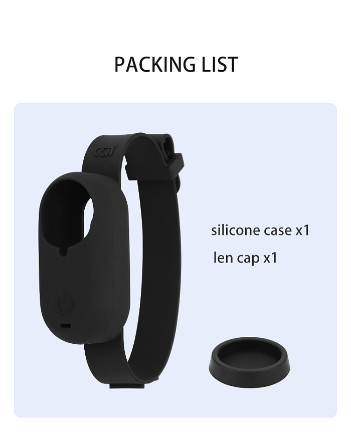 Silicone Wristband for Insta360 GO 3 Action Camera Adjustable Hand Strap with lens Protective Cover for Insta360 GO3 S Accessory