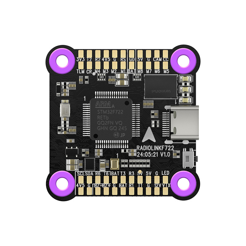 Radiolink F722 Racing Flight Controller Integrated OSD BEC Open-source Betaflight Multiple Image Transmission 3-6S for RC Drone