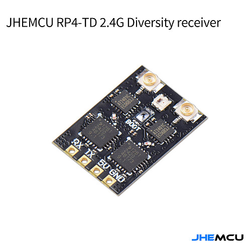JHEMCU RP4-TD ELRS 2.4GHz True Diversity Receiver ESP32 PICO D4 DUAL SX1280 For Long Range FPV Racing Drone RX Airplane