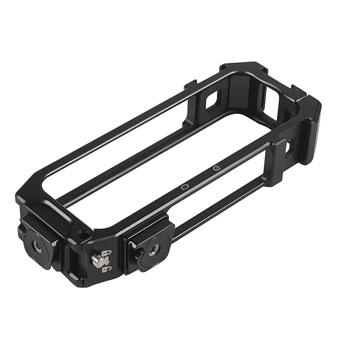 Aluminum Alloy X4 Camera Cage Expansion Protective Frame 1/4 Magnetic Foldable Adapter Cold Shoe for Insta 360 X4 Action Camera