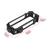 Aluminum Alloy X4 Camera Cage Expansion Protective Frame 1/4 Magnetic Foldable Adapter Cold Shoe for Insta 360 X4 Action Camera