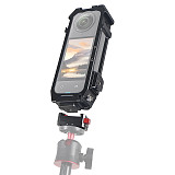 Aluminum Alloy X4 Camera Cage Expansion Protective Frame 1/4 Magnetic Foldable Adapter Cold Shoe for Insta 360 X4 Action Camera